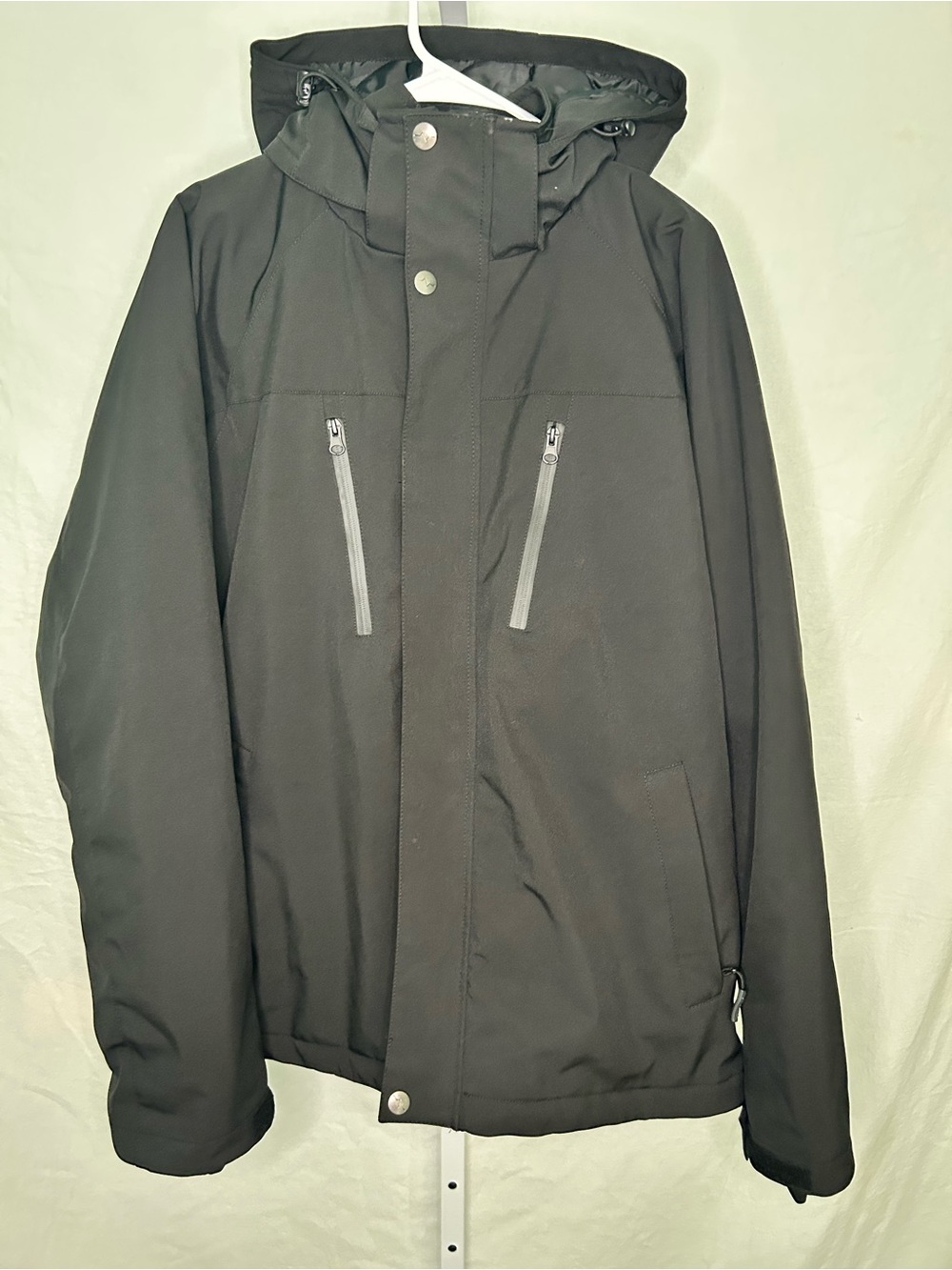 Pulse Siberian Men’s Large Winter Ski Snow Jacket Black Insulated Waterproof
